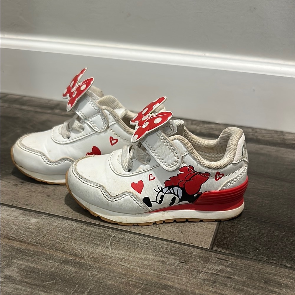 Disney White and Red Sneakers with Polka Dot Bow